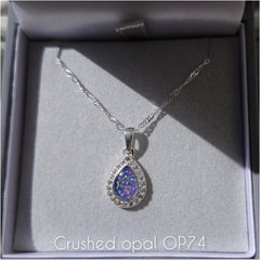 Halo teardrop pendant