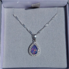 Halo teardrop pendant