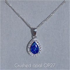 Halo teardrop pendant
