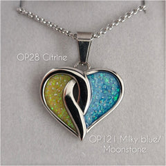 Crossover heart pendant