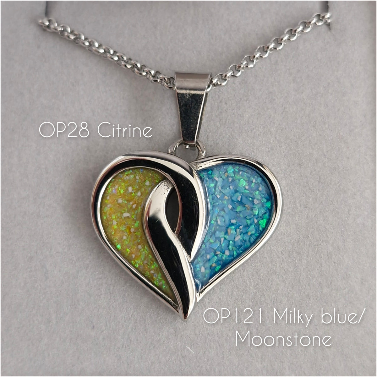 Crossover heart pendant