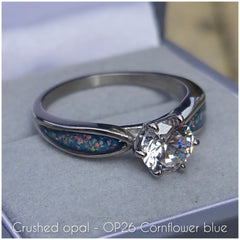 Aurora Solitaire ring - Stainless Steel