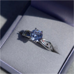Aurora Solitaire ring - Stainless Steel