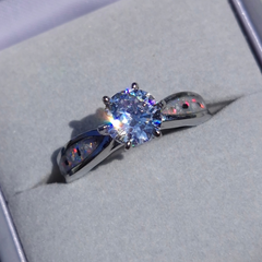 Aurora Solitaire ring - Stainless Steel