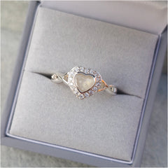 CZ Infinity Heart Ring