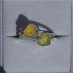 Double heart ring