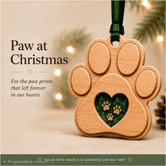 Memorial Paw Print Hanging Ornament