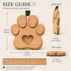 Memorial Paw Print Hanging Ornament