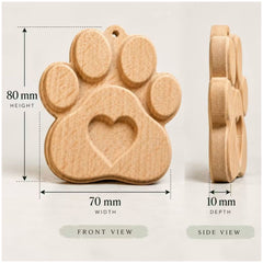 Memorial Paw Print Hanging Ornament
