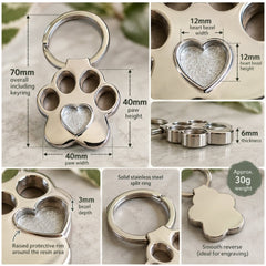 Stainless Steel Paw Keyring