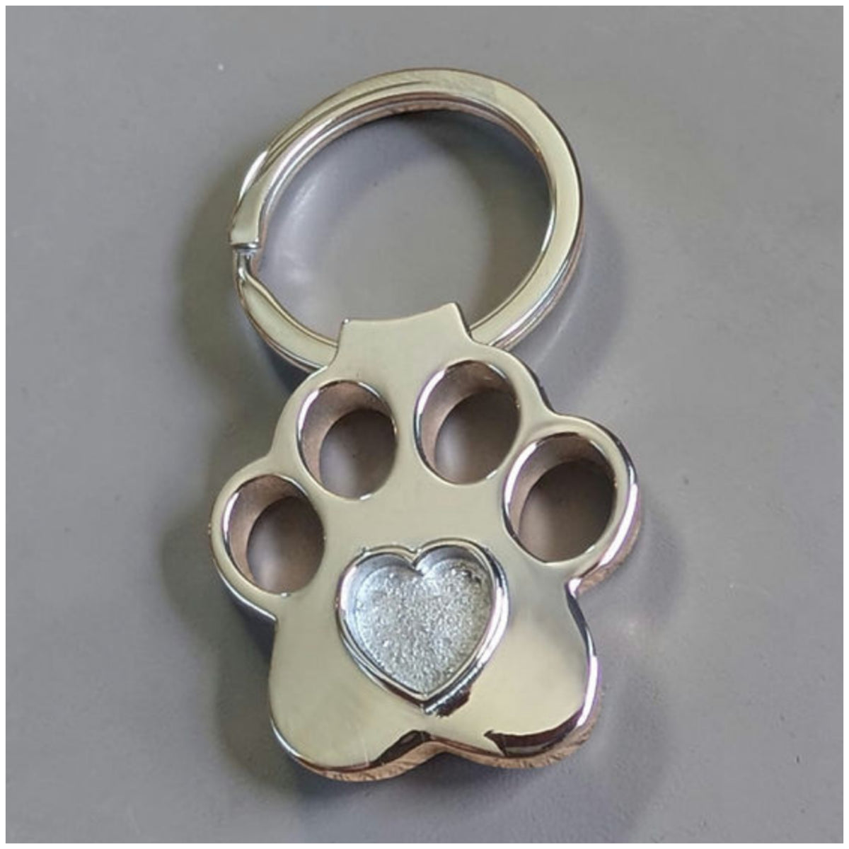 Stainless Steel Paw Keyring