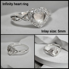 CZ Infinity Heart Ring