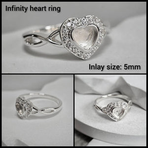 CZ Infinity Heart Ring