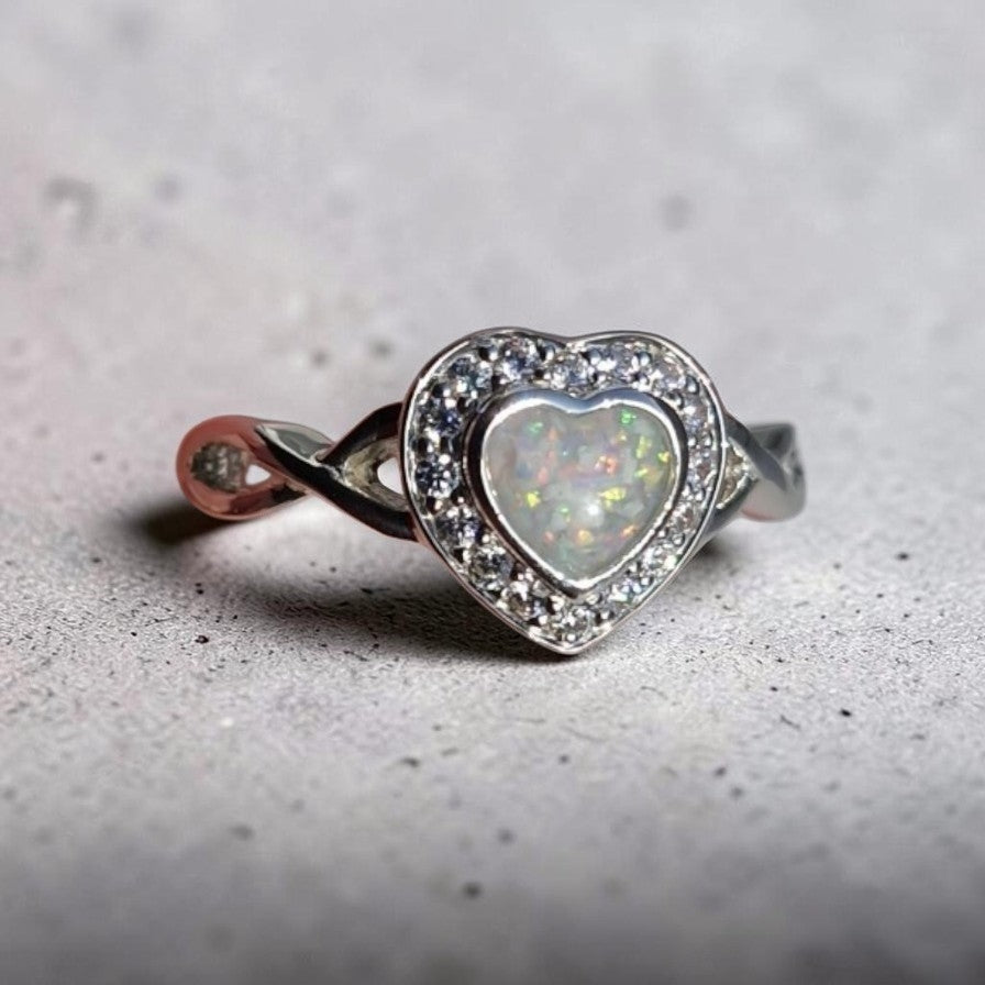 CZ Infinity Heart Ring