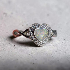 CZ Infinity Heart Ring