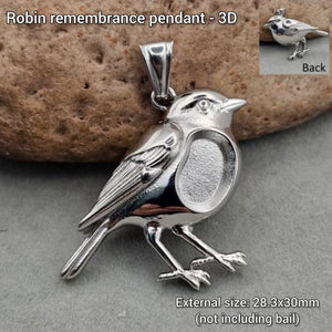 Robin remembrance pendant - 3D