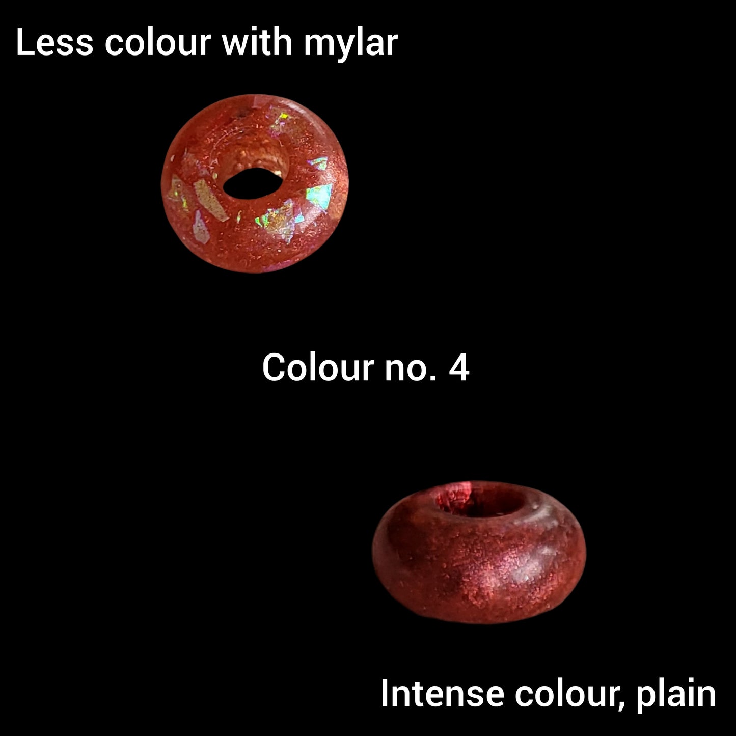 Mica colour bead effects