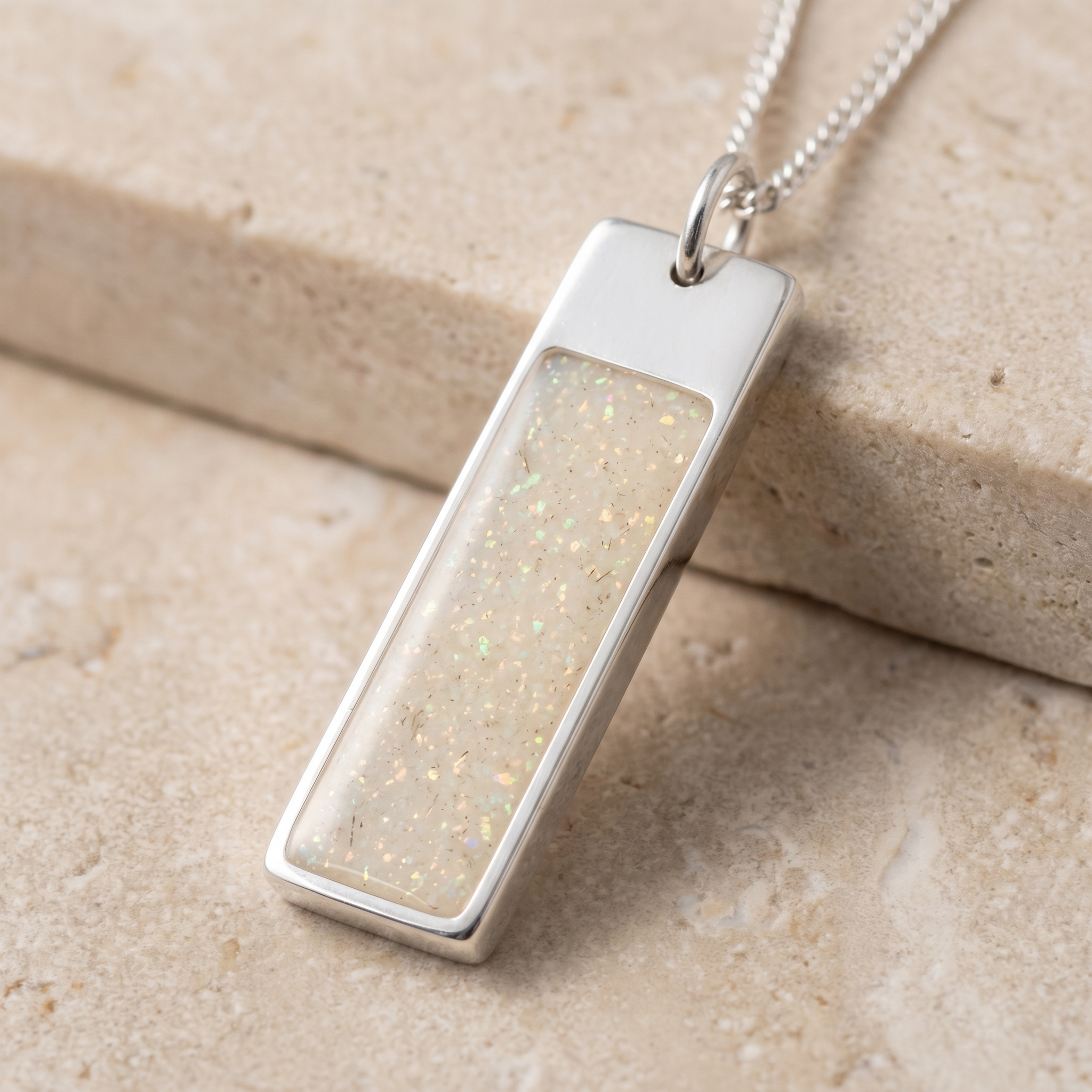 Keepsake bar pendant - 925 sterling silver
