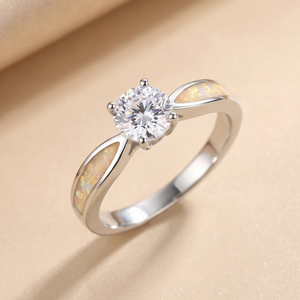 Aurora Solitaire ring - Stainless Steel