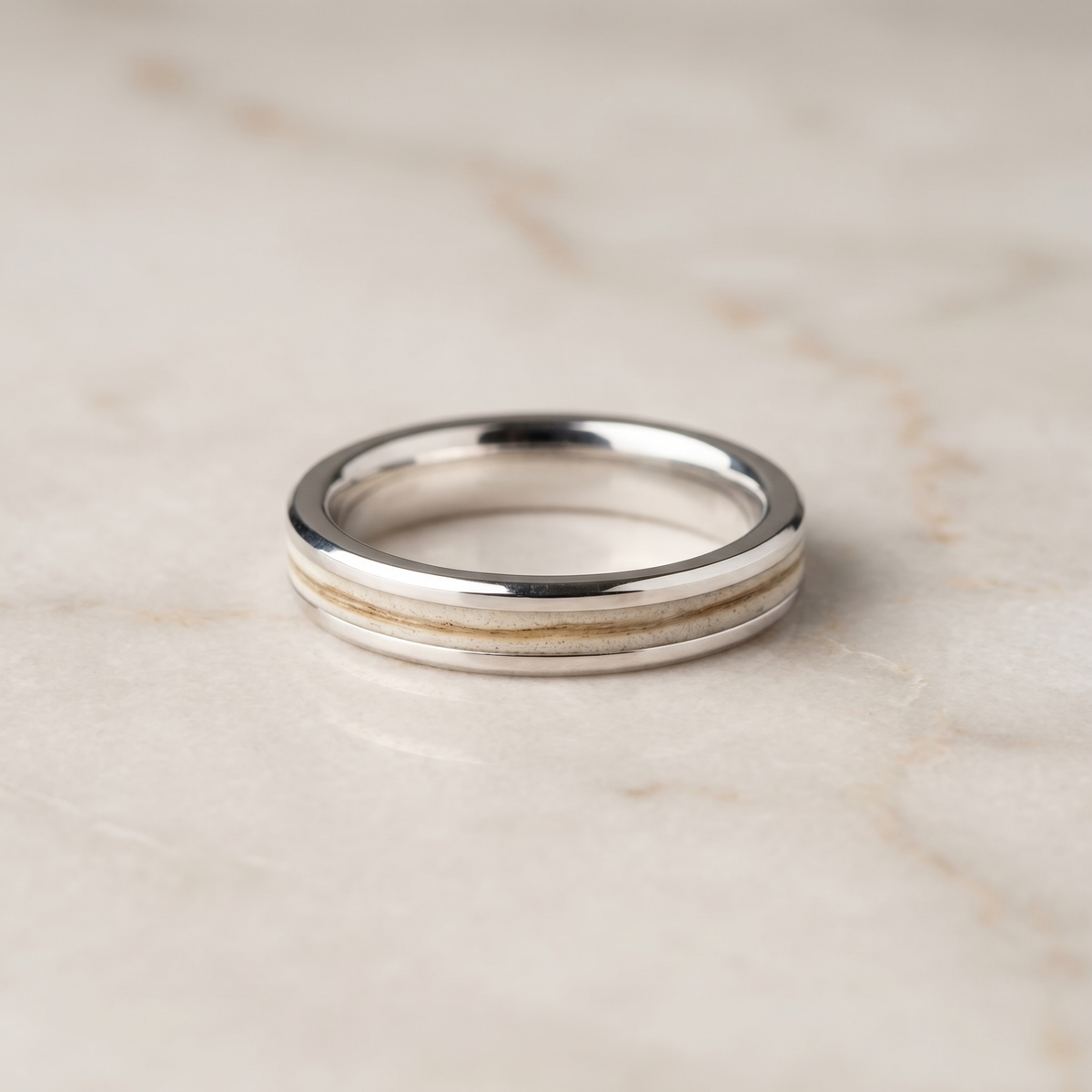 4mm width channel ring - 925 sterling silver