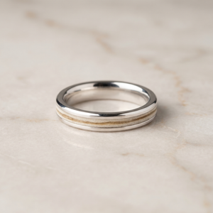 4mm width channel ring - 925 sterling silver