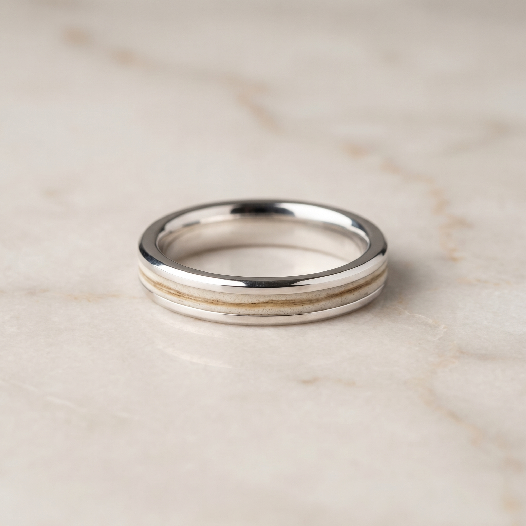 4mm width channel ring - 925 sterling silver