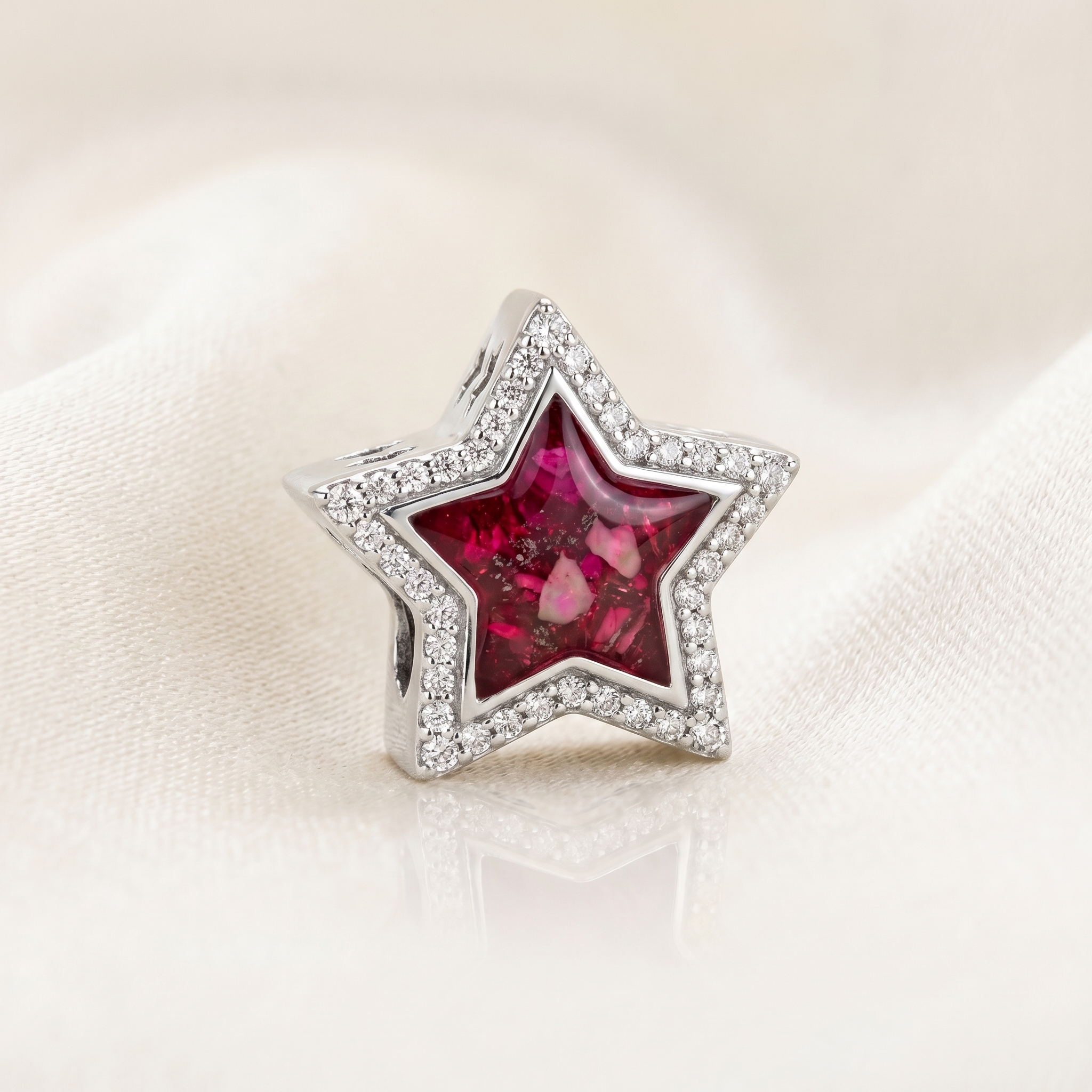 CZ Halo Star bracelet charm