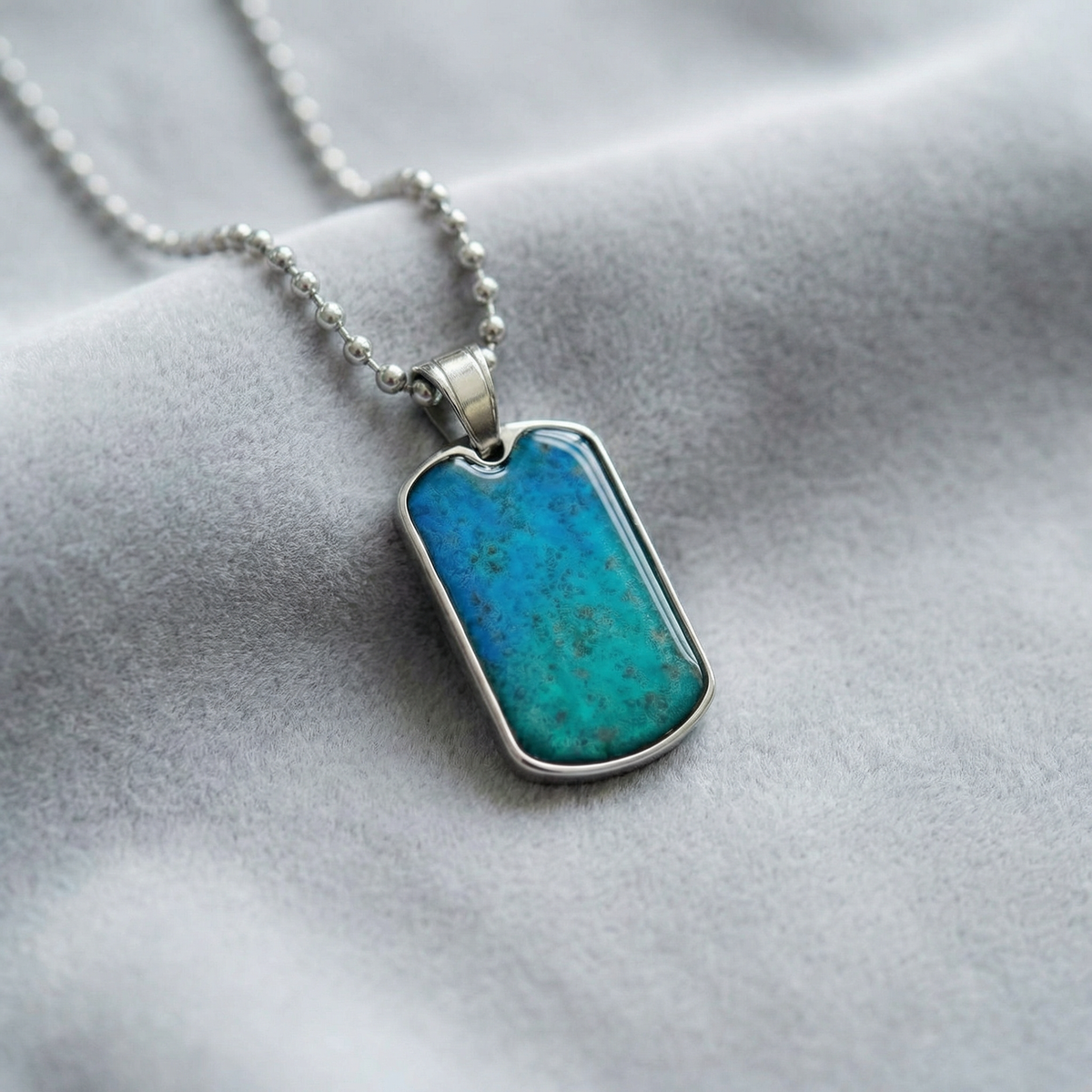 Military style dog tag necklace