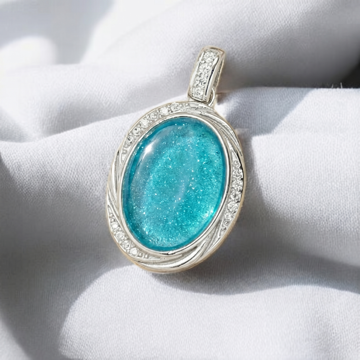 Enchanted ellipse pendant