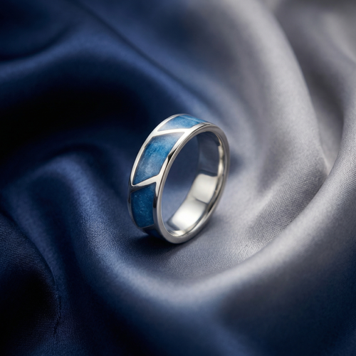 3 channel unisex ring - 925 sterling silver