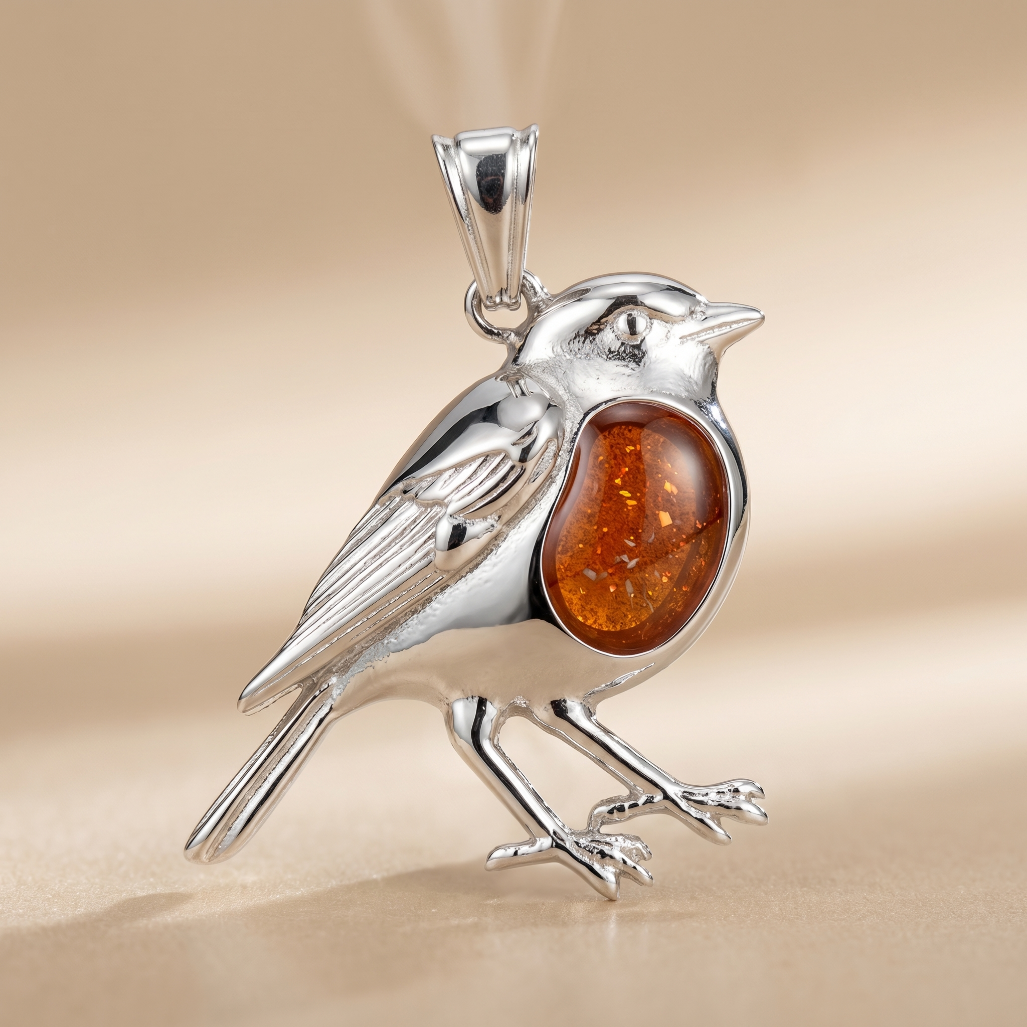 Robin remembrance pendant - 3D