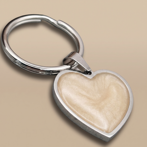 Stainless steel heart keyring