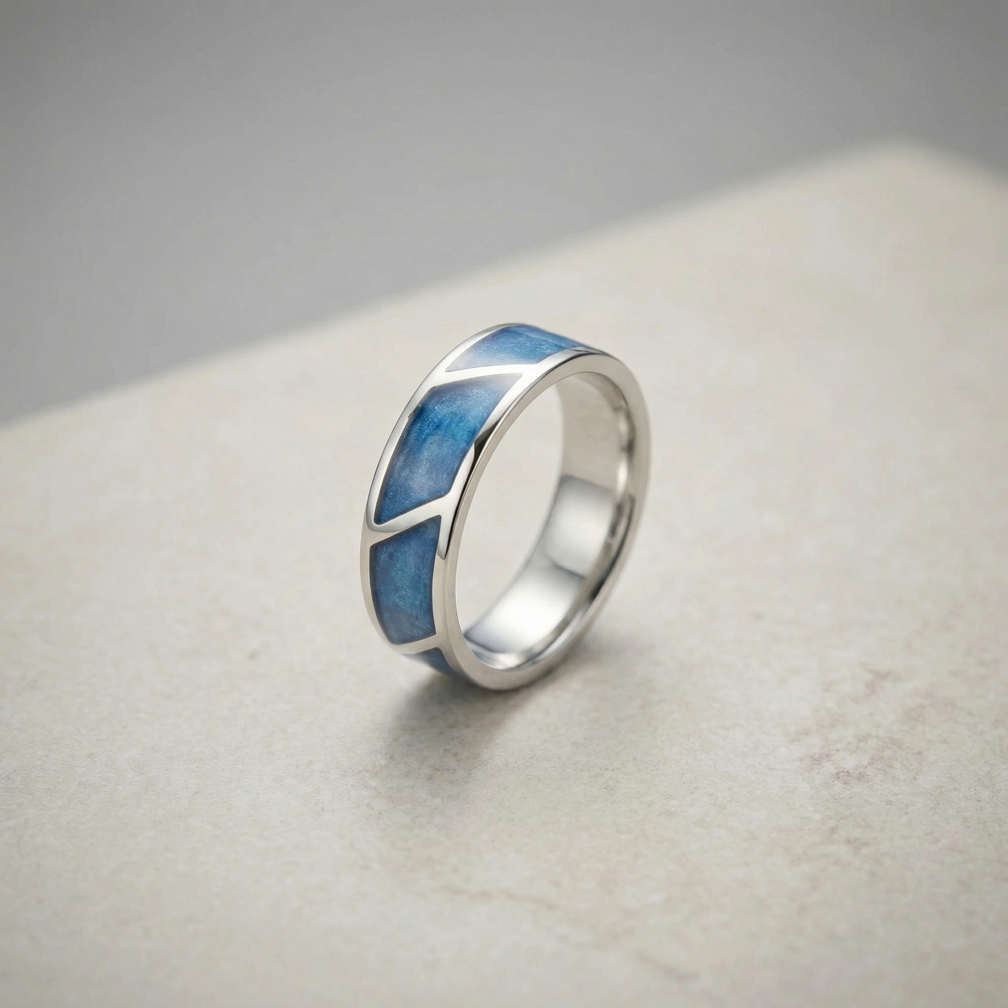 3 channel unisex ring - 925 sterling silver