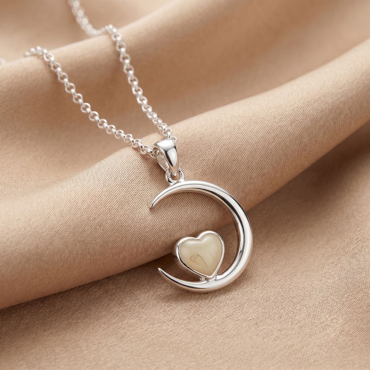 Crescent of love pendant