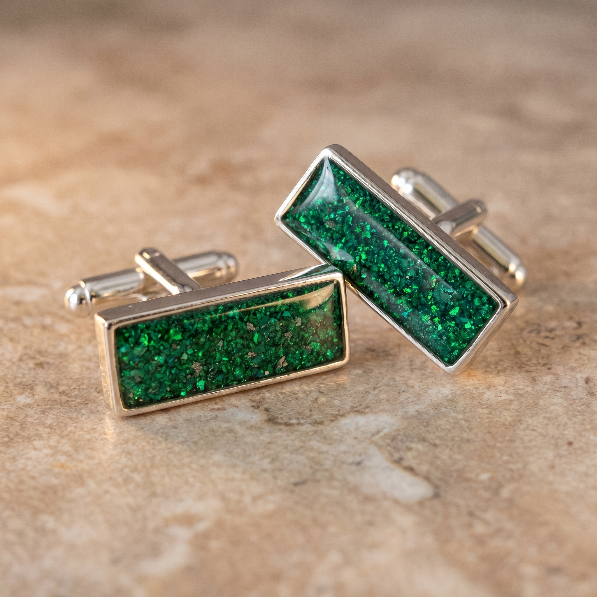 Rectangular cufflinks - 925 sterling silver