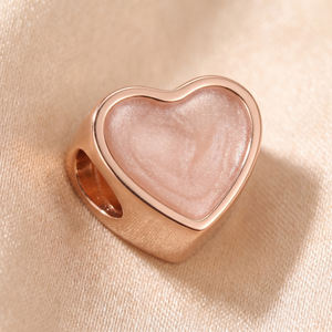 18k Rose Gold Stainless Steel heart charm