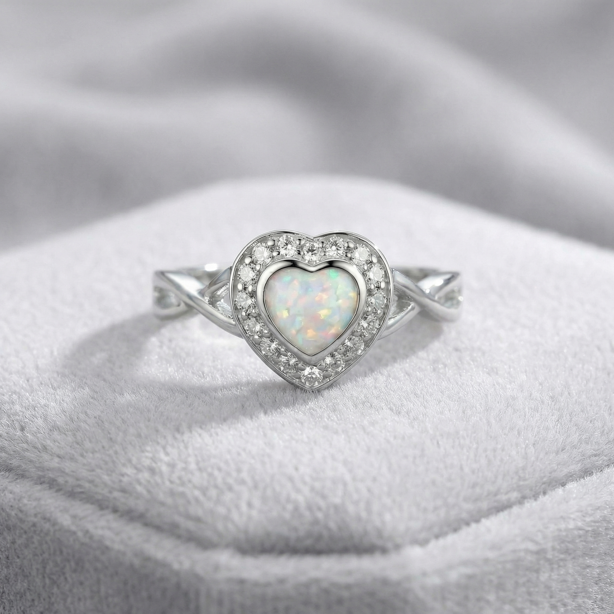 CZ Infinity Heart Ring