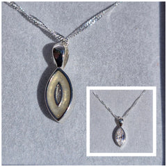 Secretly set Marquise pendant
