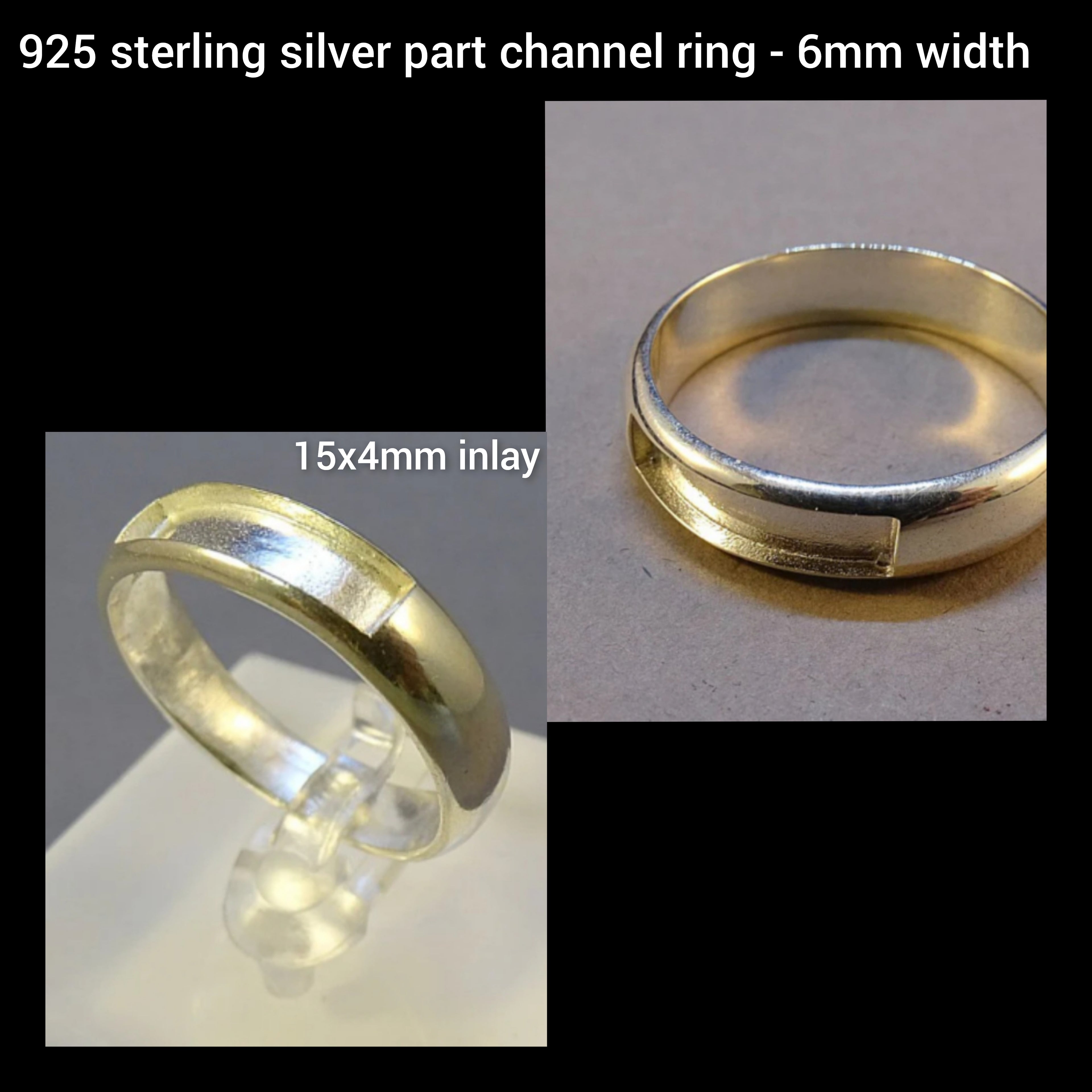 Sterling silver men's cremation ashes part channel ring