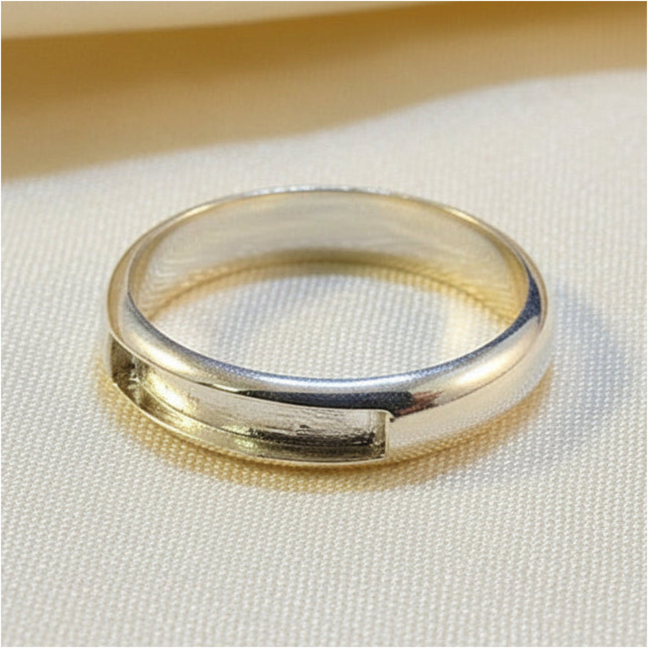 Slim part-channel ring - 925 sterling silver