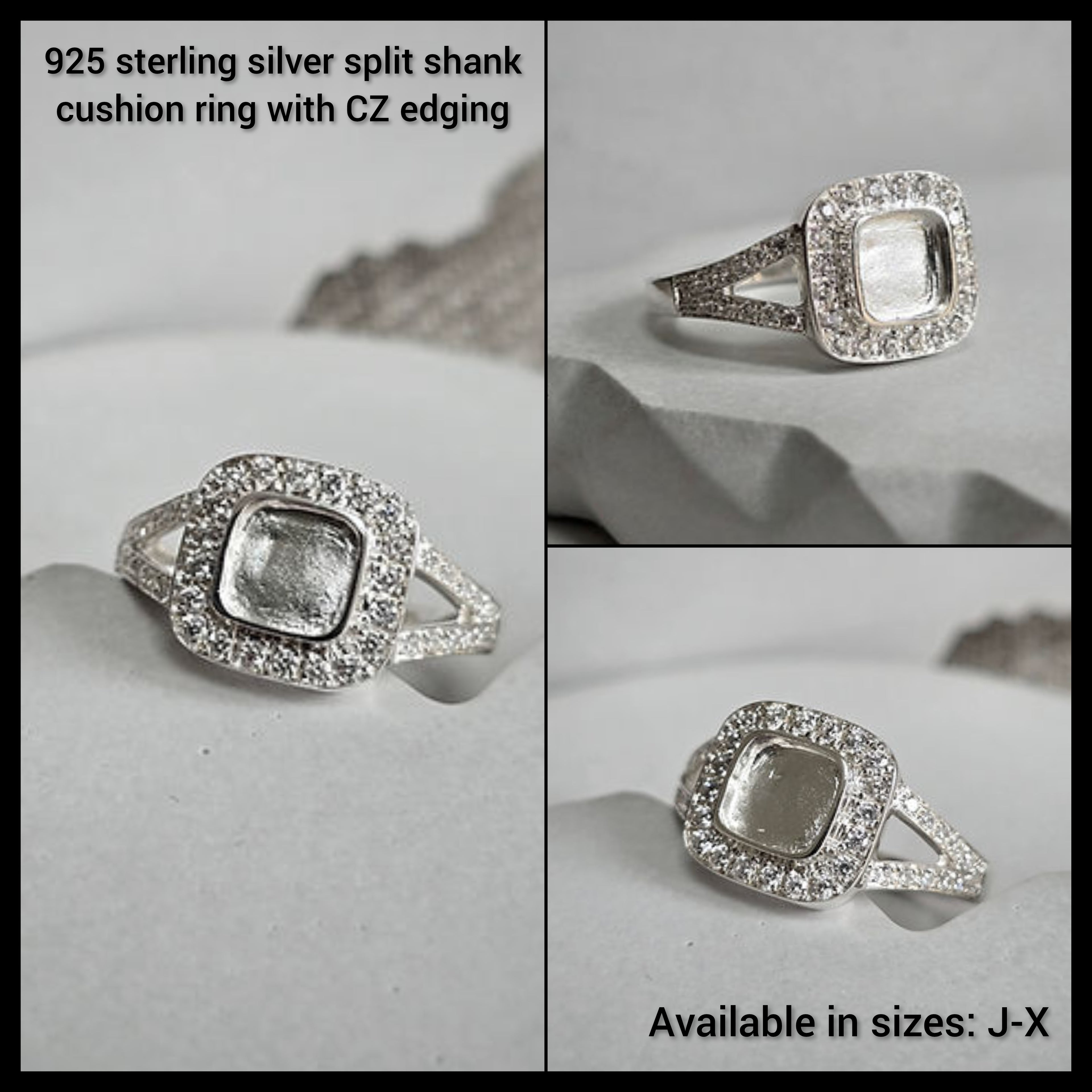 Split shank Cushion ring