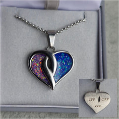 Crossover heart pendant