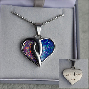 Crossover heart pendant
