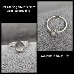 Plain teardrop ring