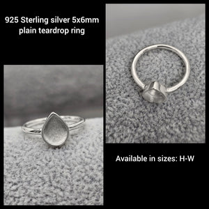 Plain teardrop ring