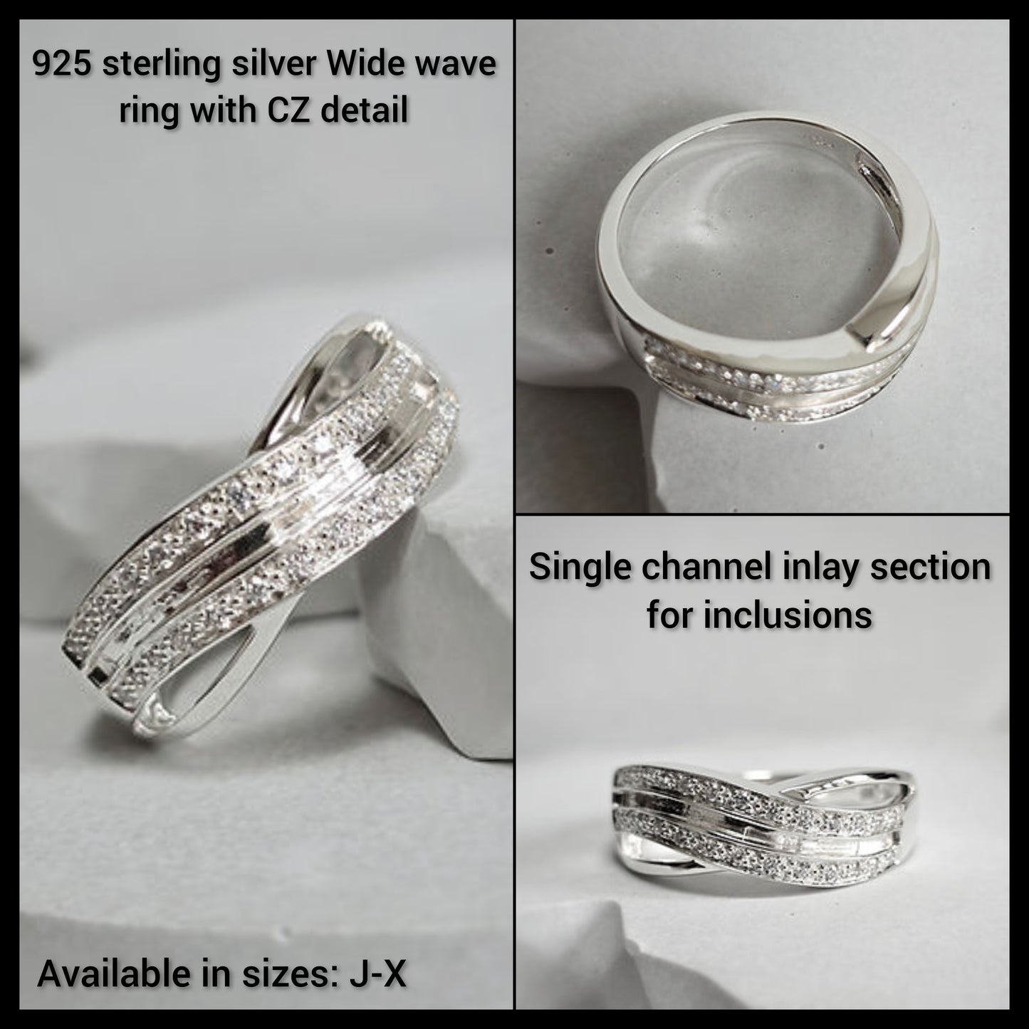 925 Sterling Silver Cremation Ashes and/or Hair Ring Collection