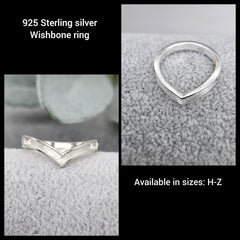 Plain wishbone ring