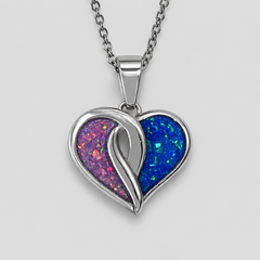Crossover heart pendant