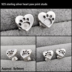 Pawprint heart earrings