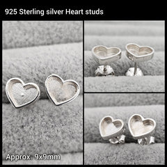 Plain heart earrings